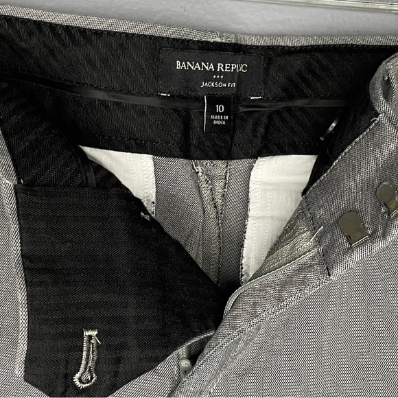 Banana Republic Jackson fit gray cropped ankle capri business pant size 10 - Picture 7 of 8